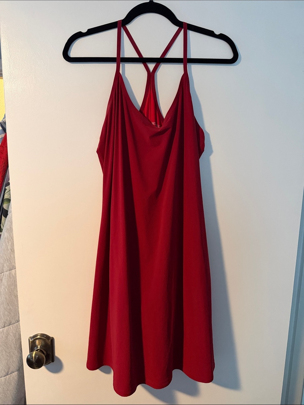 Outdoor Voices Red Strappy Slip Dress